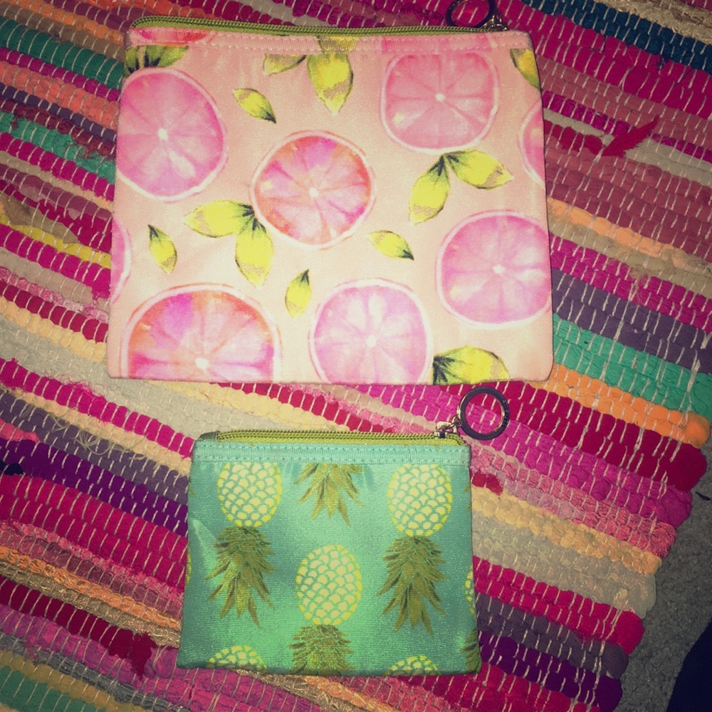 Citrus Makeup & Cosmetic Bag Set